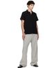 Les Tien Les Tien Black Short Sleeve Rugby Polo - 4