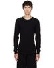 Les Tien Les Tien Black Thermal Fitted Long Sleeve T-shirt - 1
