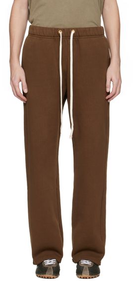 Les Tien Les Tien Brown Heavyweight Classic Sweatpants