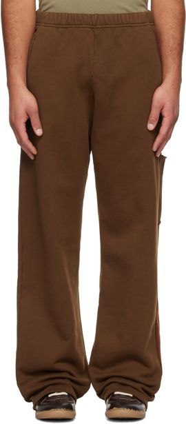 Les Tien Les Tien Brown Heavyweight Utility Puddle Sweatpants