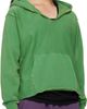 Les Tien Les Tien Green Heavyweight Raw Cropped Hoodie - 2
