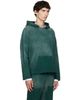 Les Tien Les Tien Green Heavyweight Raw Raglan Hoodie - 2