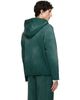Les Tien Les Tien Green Heavyweight Raw Raglan Hoodie - 3