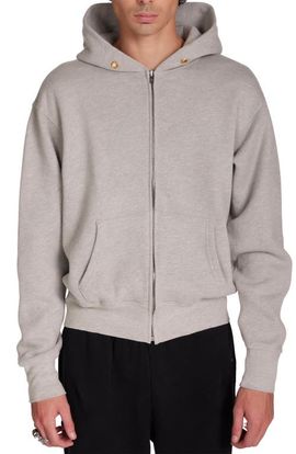 Les Tien Les Tien Heavyweight Cropped Zip Hoodie