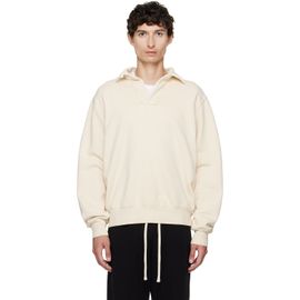 Les Tien Les Tien Off-White Heavyweight Moto Back Polo