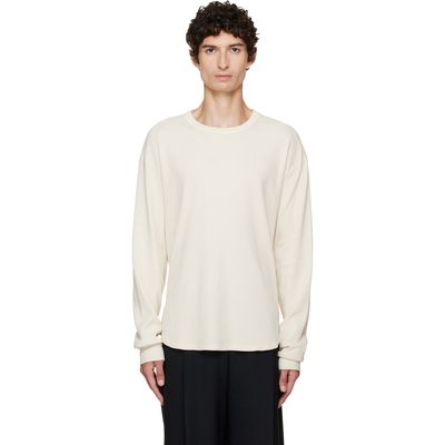 Les Tien Les Tien Off-White Thermal Baseball Hem T-shirt