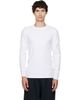 Les Tien Les Tien White Thermal Fitted Long Sleeve T-shirt - 1
