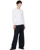 Les Tien Les Tien White Thermal Fitted Long Sleeve T-shirt - 4