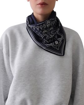 Lescarf lescarf Blue Paisley Silk Scarf