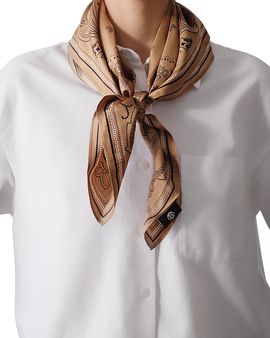 Lescarf lescarf Brown Paisley Silk Scarf