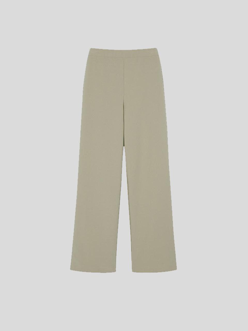 LESEIZIEME BOOT CUT BANDING SLACKS - BEIGE