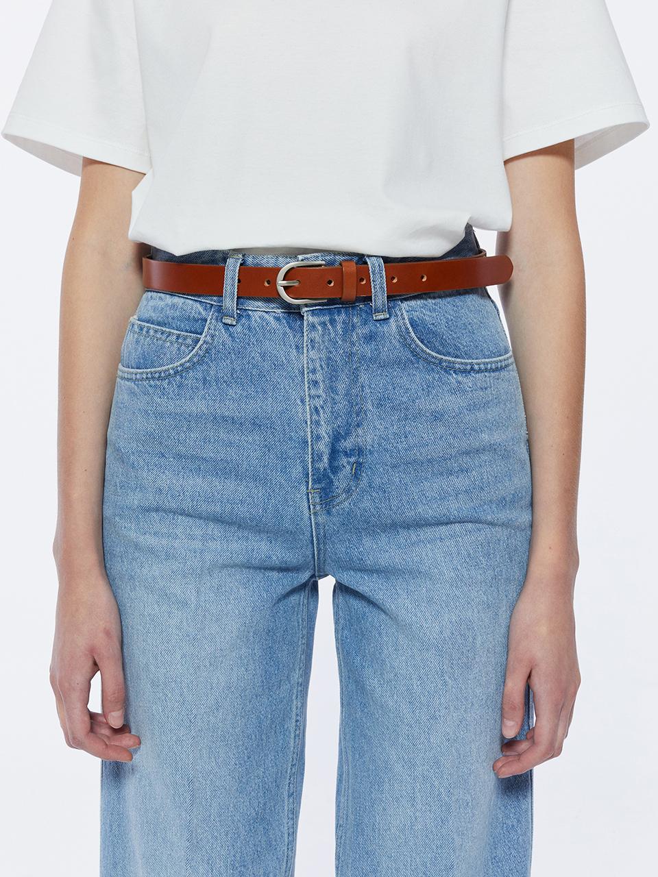 LESEIZIEME Classic Real Leather Belt - Brown