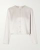 LESET Barb cropped satin cardigan - 1