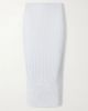 LESET Blake metallic ribbed-knit midi skirt - 1