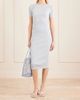 LESET Blake metallic ribbed-knit midi skirt - 2