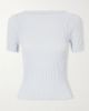 LESET Blake metallic ribbed-knit T-shirt - 1