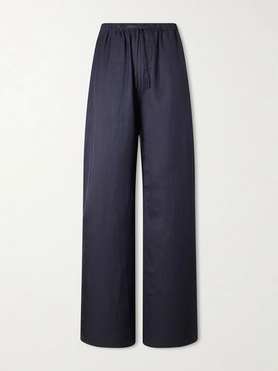 LESET Daniel satin wide-leg pants