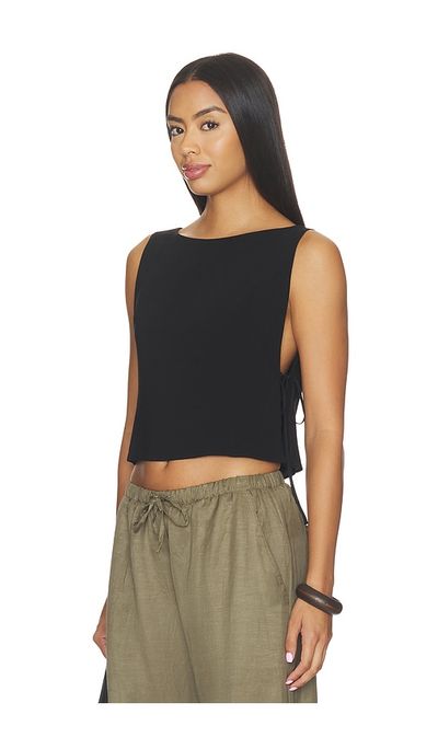LESET LESET Ari Boatneck Tie Top
