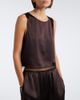 Leset Leset Barb lace-trimmed satin crop top - 2
