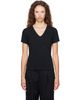 LESET LESET Black Margo V Neck T-shirt - 1