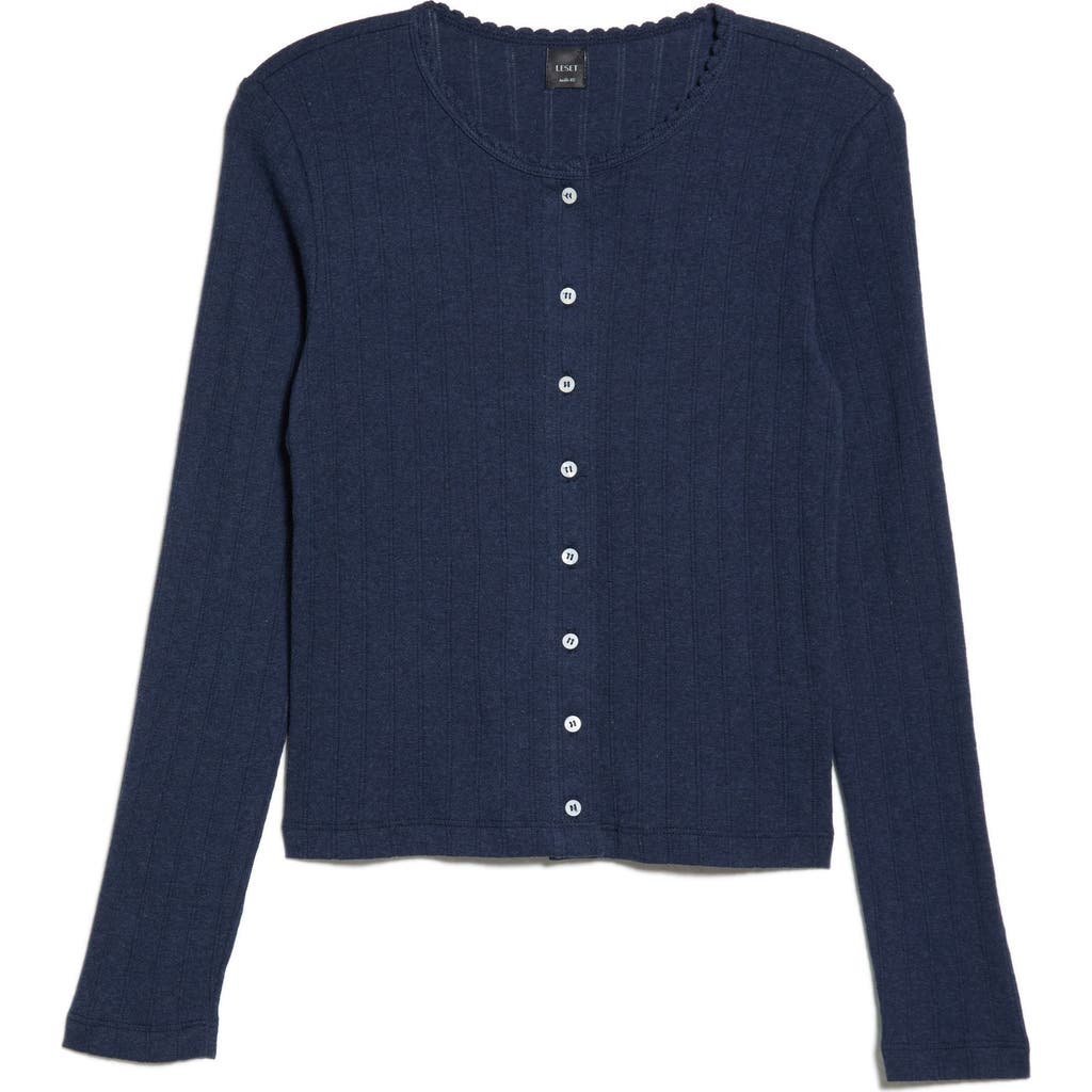 LESET LESET Classic Pointelle Cardigan