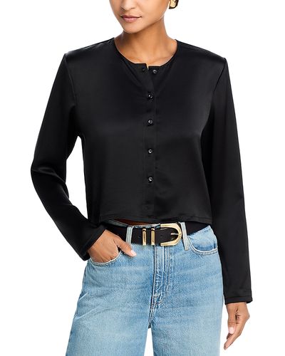 Leset Leset Crewneck Button Front Cardigan