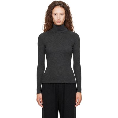 LESET LESET Gray Lauren Long Sleeve Turtleneck