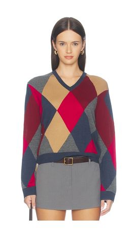 LESET LESET James Argyle Classic V Neck Pullover