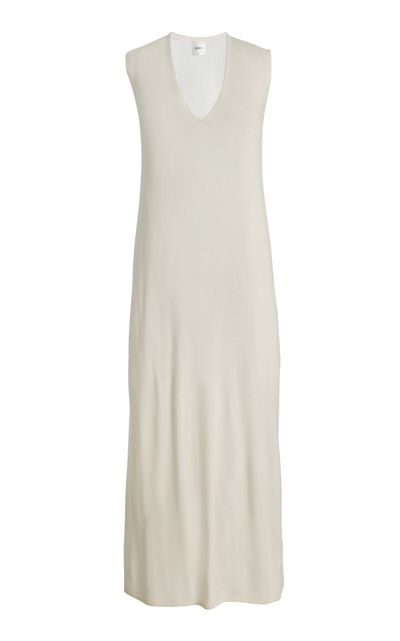 Leset Leset James VNeck Wool Maxi Dress