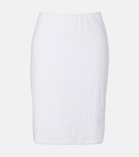 Leset Leset Pointelle cotton midi skirt