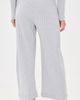 Leset Leset Pointelle Crop Wide Leg Pants Light Grey Melange - 3