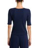 Leset Leset Pointelle Mid Sleeve Slim Fit Tee - 2