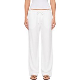 LESET LESET White Daniel Drawstring Pocket Trousers