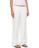 LESET LESET White Daniel Drawstring Pocket Trousers - 2