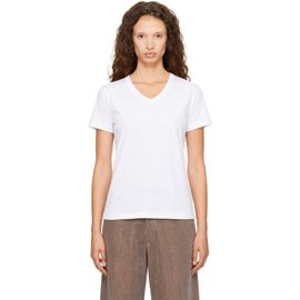 LESET LESET White Margo V Neck T-shirt
