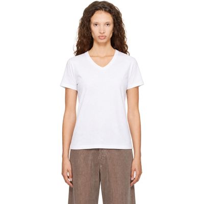 LESET LESET White Margo V Neck T-shirt