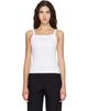 LESET LESET White Nando Square Neck Tank Top - 1