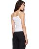 LESET LESET White Nando Square Neck Tank Top - 3