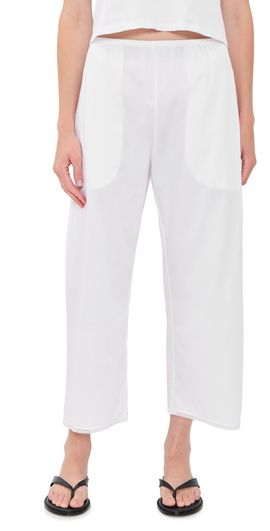 Leset Leset Yoko Lace Crop Pants White