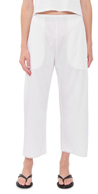 Leset Leset Yoko Lace Crop Pants White