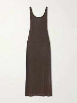 LESET Milo cotton-jersey maxi dress
