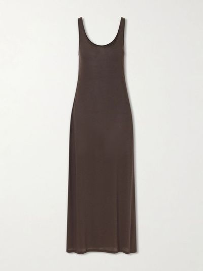 LESET Milo cotton-jersey maxi dress