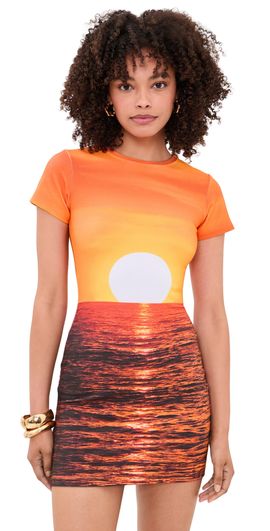Leslie Amon Leslie Amon Sunset T Shirt Dress Sunset