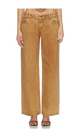 Leslie Amon Leslie Amon x REVOLVE Denim Rhinestone Festival Pants
