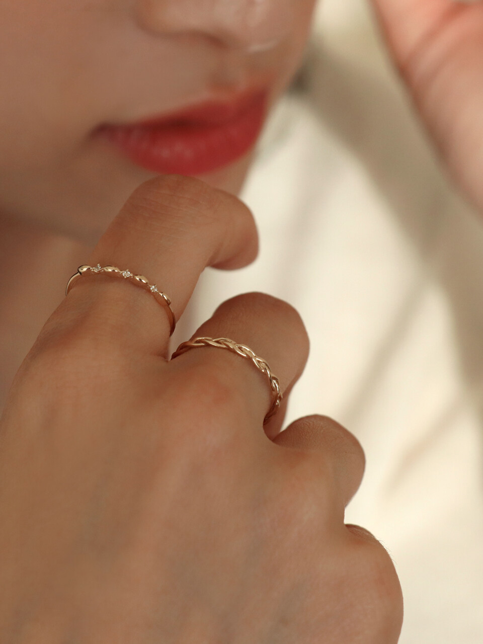 Less is more 14K Gold Braid Ring