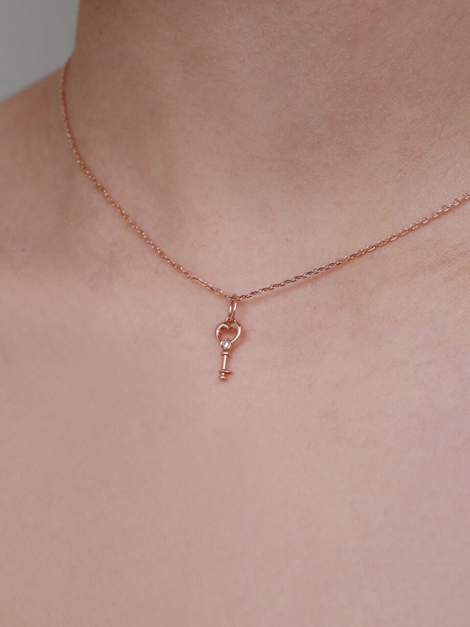 Less is more 14K Gold Key Necklace