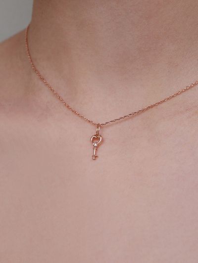 Less is more 14K Gold Key Necklace