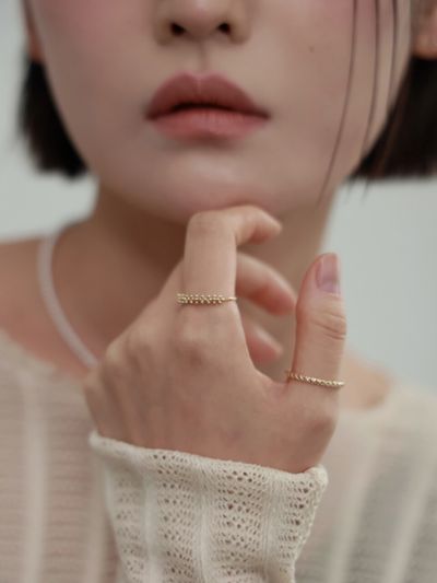 Less is more 14K Gold Whole Ring [2color]