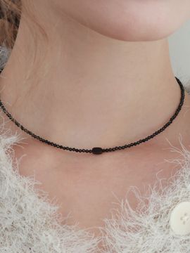 Less is more Black Spinel Necklace