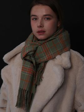 Less is more CHECK Muffler & Shawl Scarves